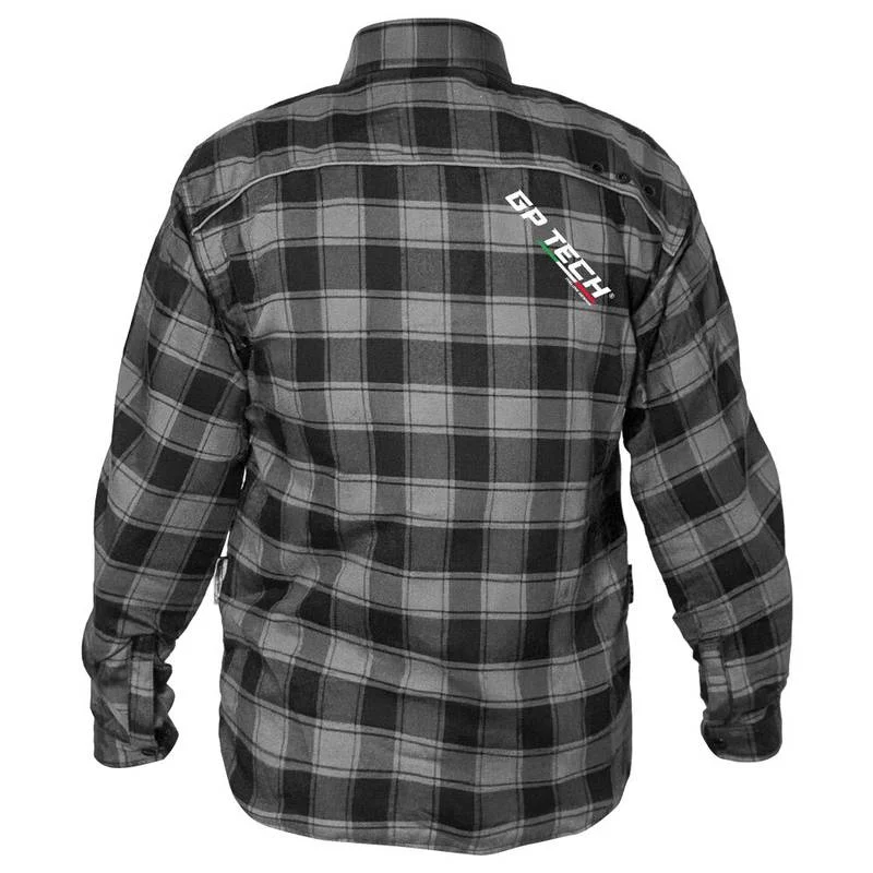Jaqueta GP Tech Custom Masculina Xadrez Flanelado Cinza - Spinelli